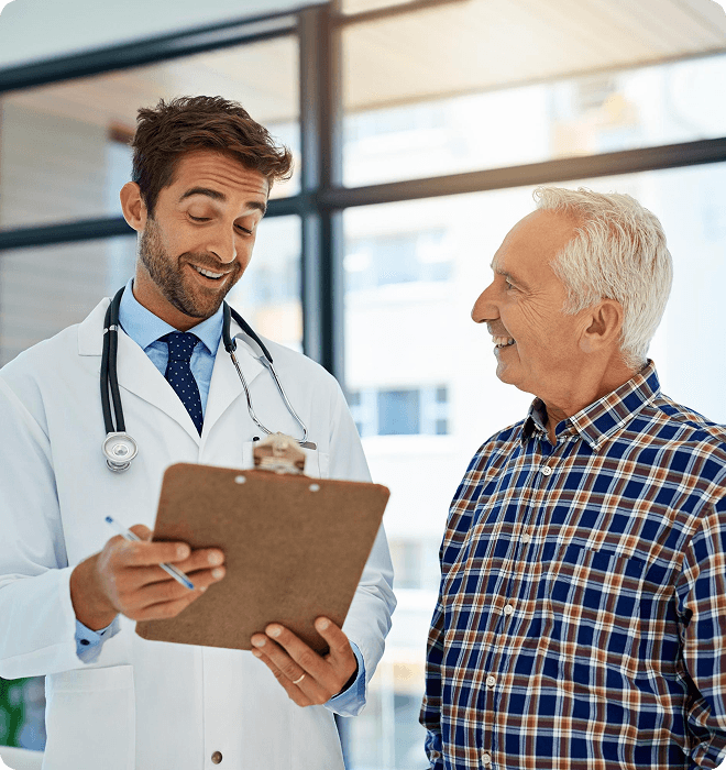 Doctor consulting patient